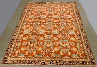 Persian Mahal Floral Rust Carpet Rug