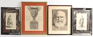 Four Prints of Classical Art