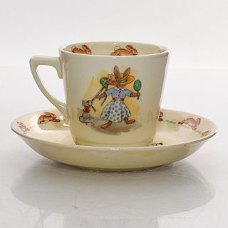 ROYAL DOULTON BUNNYKINS SINGLE TEA CUP AND PLATE