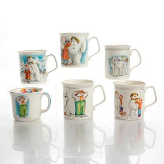 6 ROYAL DOULTON THE SNOWMAN GIFT COLLECTION MUGS
