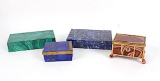 Two Lapis Lazuli Boxes, 20thC.