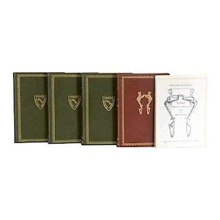 Lote 8 de libros. Consta de: a) Podhjky, Alosi. La Equitación.  Madrid: Ediciones Velázquez, 1977. 4o. marqui...