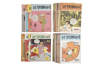 Lote de 70 revistas Rius (Eduardo del Río) Los Supermachos. México, 1966 - 1967. Editorial Posada, 1968. N...