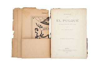 Payno, Manuel. Memoria sobre el Pulque Publicada el año 1864. México: Secretaría de Fomento, 1905.  4o., 168 p. Nue...