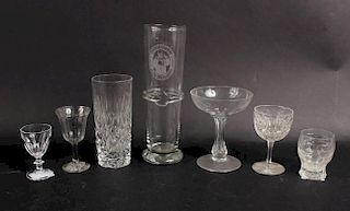 Glass and Crystal Barware and Stemware,20thC.