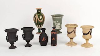 Three Wedgwood Porcelain Vases, English, 20thC.