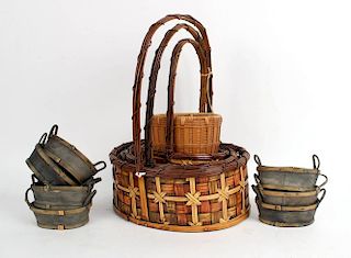 Group of Woven Baskets, 20thC.