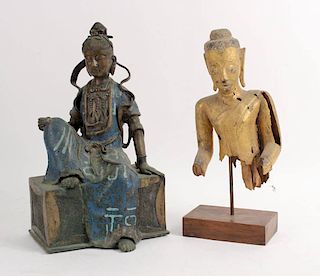 Chinese Patinated Metal Figure, 20thC.