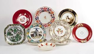 Group of Porcelain Plates, Continental,20thC.