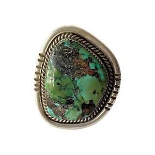 Philip Morse Sterling Silver Turquoise Navajo Gentlemans Ring