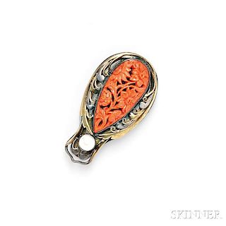 Arts & Crafts Coral Clip, Attributed to Frank Gardner Hale