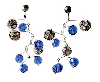 Ruth Berridge Sterling Silver Kinetic Mobile Modernist Earrings