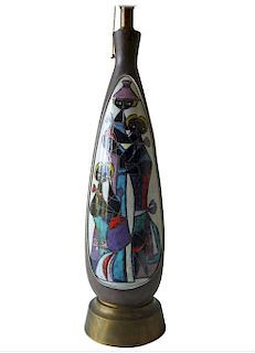 Marcello Fantoni Italian Design Glazed Ceramic Figural Lamp