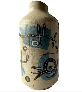 1950s Arganat French Surrealist Modern Ceramic Vase