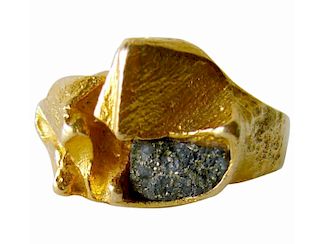 Bjorn Weckstrom "Polyphemus" 18K Gold Copper Ore Ring