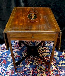 ANTIQUE ENGLISH INALID PEMBROKE TABLE 