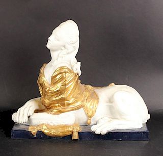 Sevres Neoclassical Bisque Sphinx French, 19th C.