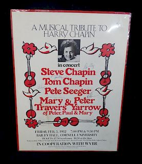 SGN. POSTER MUSICAL TRIBUTE TO HARRY CHAPIN