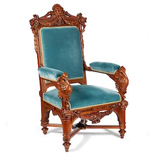 Herter Brothers Armchair Commissioned for Thurlow Lodge 