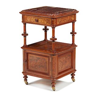 Herter Brothers Night Stand Commissioned for Thurlow Lodge