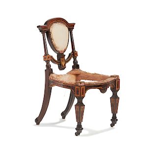 Rosewood Occasional Chair, attributed to Herter Brothers