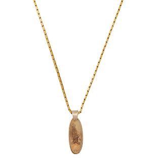 24k Gold Necklace with Pendant
