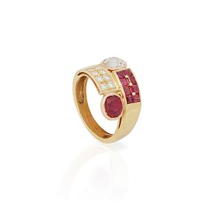 18k Ruby and Diamond Ring 