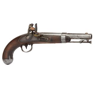 A. Waters Model 1836 Flintlock Pistol 