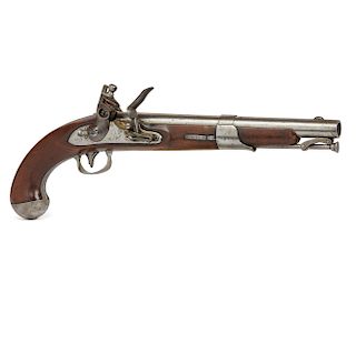 US North Model 1819 Single Shot Martial Flintlock Pistol