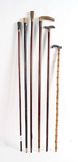 Six Walking Sticks, 19thC.