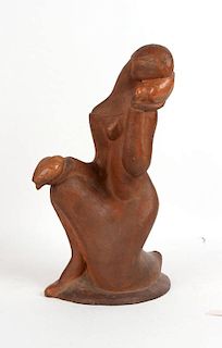 Terracotta Figure of a Kneeling Woman