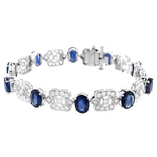 Sapphire, Diamond and 18K Bracelet