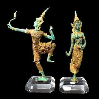 Two (2) Thai Bronze Sculptures