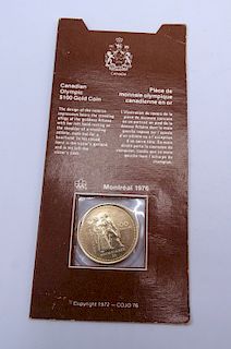 1976 14KT GOLD CANADIAN OLYMPIC COIN