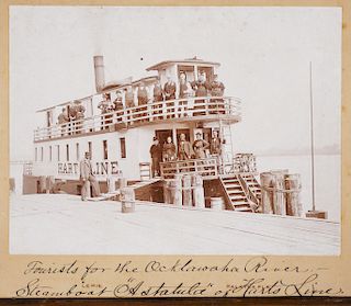 Photo of Steamer "Astatula" Docked, with Tourists 