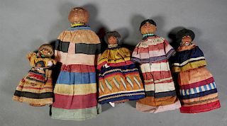 SEMINOLE INDIAN Dolls (5)