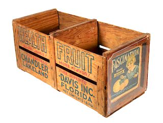 LAKELAND 1930s Fruit Crate, Oranges