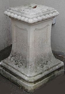 Neoclassical Style Cast-Stone Pedestal