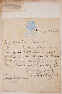 HENRY MORRISON FLAGLER, Signed Letter
