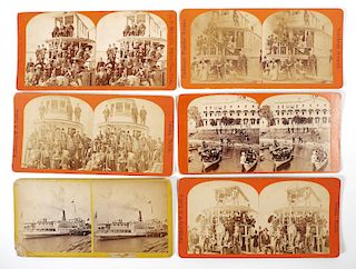 FLORIDA Different River Steamers, Stereoviews (6)