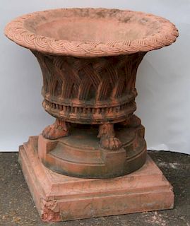 Neoclassical Style Terracotta Garden Urn
