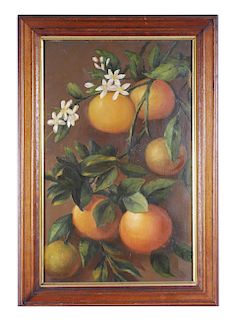 Oranges, Oil on Board, Early 20th Century