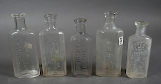Antique Florida Glass Medicine Bottles (5)