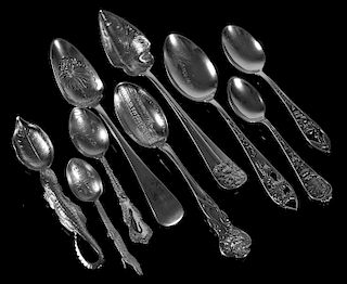 FLORIDA Sterling Souvenir Spoons (9)