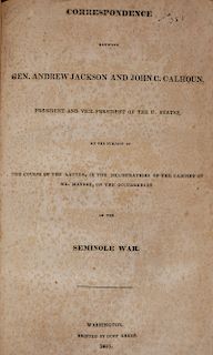 SEMINOLE WAR, Presidential Correspondence, 1831
