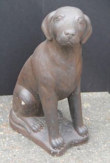 Patinated Metal Dog Sculpture, 20th C.