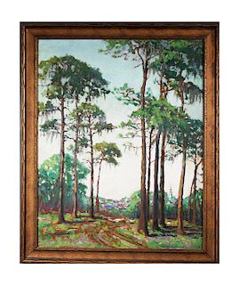 MARY BANNISTER REDFIELD, Florida Landscape, Impressionist