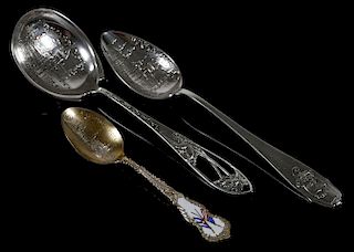 TAMPA (3) Sterling Souvenir Spoons