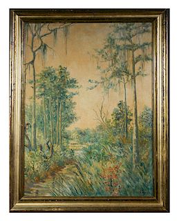 EDWARD LEONARD, Florida Landscape, Impressionist