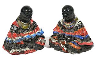 SEMINOLE INDIAN Woman Bookends